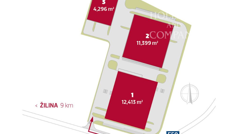 Skladová plocha Žilina - 4296 m2