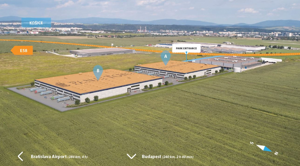 Skladová plocha Kosiče od 15.840 m2